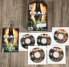 F.E.A.R: First Encounter Assault Recon (PC 2005) 5 discs Complete CIB Manual Box picture