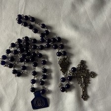 Vintage Blue 1917-2017 Our Lady of Fatima Centennial Commemorative Rosary w Tag. picture
