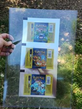 Pokmon Base Set Booster Pack Uncut Sheet Charizard Blastoise Venusaur To G2U picture