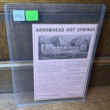Antique 1906 Arrowhead Hot Springs Hotel CA San Bernardino Mountains Picture Ad picture