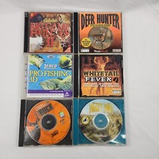 Vintage PC Hunting And Fishing Game Lot Of 6 Big Game Deer Hunter Turkey Tested picture