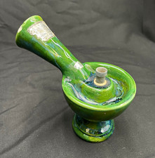 Vintage 1970’s Toke International Green & Blue Ceramic Tobacco water Pipe bong picture