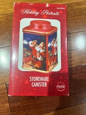 Coca Cola Holiday Stonewear Canister picture