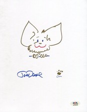 Joe Dante Gremlins Gizmo Hand Drawn Sketch Signed 8.5 x 11 PSA/DNA Authentic picture