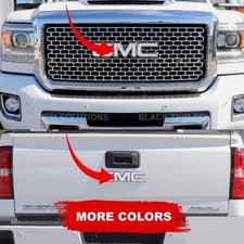 For 2015-2018 Gmc Sierra 2500 COLOR Overlay DECAL x2 for Emblem 2016 2017 2018 picture
