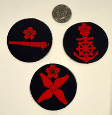 WWII Imperial Japanese Navy IJN Round Rating Patches Lot of 3 Advanced Engineeri picture