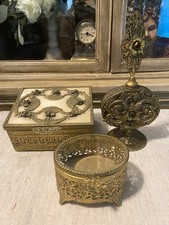 Vintage 3piece ornate Stylebuilt Rose Ornalu pieces picture