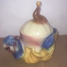 Shawnee Pottery JoJo the Clown Ceramic Cookie Jar w Circus Seal Lid USA 1940s picture