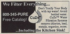 CuZn Vintage Print Ad 1995 Water Filtration Systems USA Original u picture