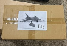 F-16 ( F16 ) Falcon  Mahogany Wood Desktop Airplane Model BRAND NEW IN BOX picture