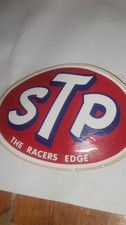 (1) Vintage STP “The Racer’s Edge” Paper-Backed Stickers - Large 4 X 3 Inches picture