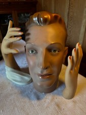 1940's-1950's Male Mannequin Head with Glass Eyes picture