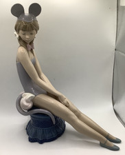 Lladro Mindy Mouse Figure Spanish Harder To Find Retired Girl w/Mouse Ears 1983 picture