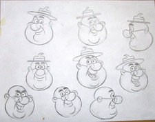 1950's DONALD DUCK RANGER WOODLORE Walt Disney ORIGINAL PRODUCTION cel DRAWING picture