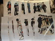 Vintage 1966 Uniforms of the United States Navy 1776-1898 Complete 12 Print Lot picture