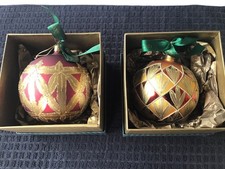 Lot Of 2 Waterford Holiday Heirloom Ornaments picture