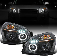 - Fits 2005-2009 Hyundai Tucson LED Halo Rim Running Lights Projector Headlights picture