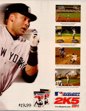 2K Sports MLB 2K5 Vintage Print Ad Poster Yankees Baseball Video Game 2004 picture