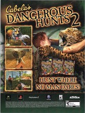 Cabela's Dangerous Hunts 2 Video Game Magazine Ad Print 2006 Activision picture