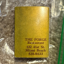 The Forge Restaurant Matchbook - Miami Beach FL 432 41st St Collectible picture