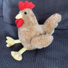 Apricot Lamb Toys Plush Ginger Rooster Plush Soft Whimsical Rooster picture