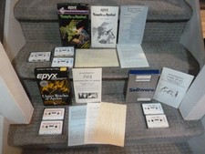 Commodore 64 Game Lot Temple Of Apshai Epyx Cassettes Curse of Ra Upper Reaches picture