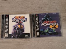 Moto Racer 1 + 2 (Sony PlayStation 1) Both Complete Good Condition PS1 CIB picture