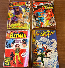 DC Marvel Lot Batman 181 1st Poison Ivy Superman 199 Spiderman 74 Detective 370 picture