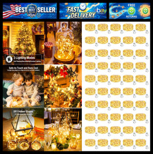 50 Pack Fairy Lights Battery Operated - 7ft 20 Led Small Twinkle lights 3 Modes, picture