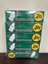 4 Aces MENTHOL KING Size RYO Cigarette Tubes 200ct Box (5 Boxes)~Ships in Box picture