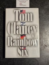 Tom Clancy Signed Rainbow Six 1998 1st ED Hardcover Autographed Book ~  JSA CERT picture