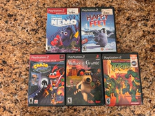 PS2 Family Game Lot TMNT Crash Nitro Kart Wallace Gromit Finding Nemo Happy Feet picture