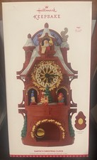 Hallmark Keepsake Santa Christmas Clock Magic Sound Motion 2017 W/Remote Control picture