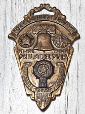 🪖 1946 American Legion Medal Philadelphia WWI WWII Veterans Liberty Bell Bronze picture