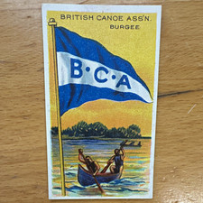 Recruit Little Cigars Tobacco Card Insert British Canoe Assn Burgee Flags Series picture