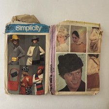 Vintage 1970s Hat & Bag Sewing Patterns Lot Simplicity 8468 McCalls 2966 picture