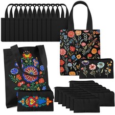 24 Pcs Mini Blank Bag Bulk Include Blanks Small Tote Bag Blanks and Small Mak... picture