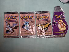 Authentic Original Pokémon Fossil Set EMPTY Booster Pack Wrappers picture