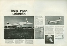 Rolls-Royce unlimited Air France Concorde Piedmont Airlines YS-11 ad 1968 picture