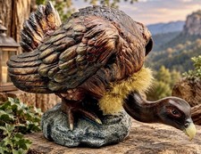 Vintage Double Wobble Vulture Statue Folk Art - Westland Gifts 10.5”X16~RARE” picture