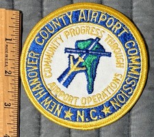 Rare Vtg Obsolete New Hanover County North Carolina NC Airport Commission Patch picture