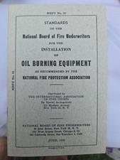 1959 NBFU No. 31 Oil Burning Equipment Installation Manual NFPA 51pp picture