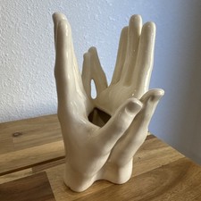 Vintage Nancy Funk Ceramic Sculpture White MCM Pop Art Vase N-Funk California picture