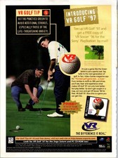VR Sports VR Golf '97 Magazine Ad PlayStation Sega Saturn PC Vintage 1996 picture