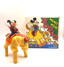 Vintage Masudaya Mickey Mouse Rodeo Wind Up Clockwork Figure Adult Collectible picture