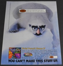1998 Print Ad Trivial Pursuit Genius IV You Can't Make This Stuff Up Polar Bear picture