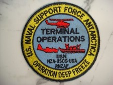 US NAVY OPERATION DEEP FREEZE NAVAL SUPPORT FORCE TERMINAL OPS ANTARCTICA PATCH picture