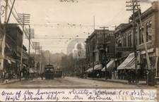 1906 Boulder CO Colorado Street Scene Trolley RPPC Photo Postcard COPY picture