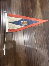 Vintage Royal Victoria Yacht Club Captain Burgee Pennant Flag SS Sea Sail Boat picture