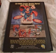 DC Comics Super Heroes CD-Rom Framed Print Ad 1996 8x10 picture